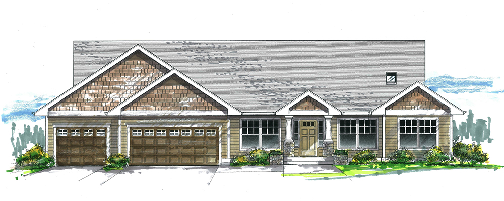 Front elevation of Cottage home (ThePlanCollection: House Plan #171-1331)