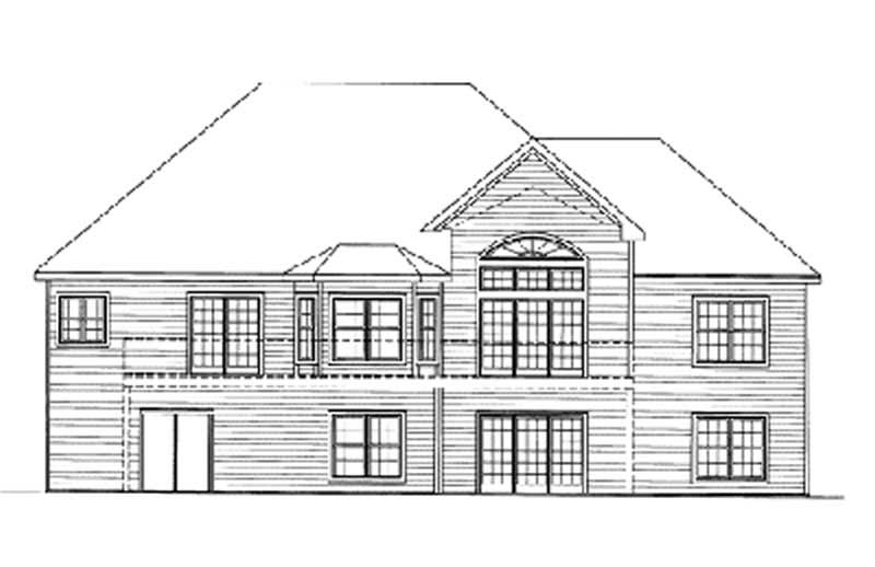 Home Plan Rear Elevation of this 5-Bedroom,1989 Sq Ft Plan -172-1002
