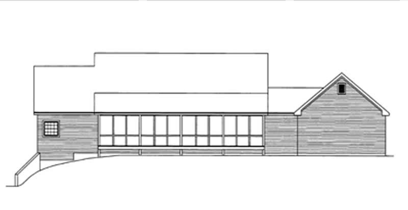 Home Plan Rear Elevation of this 4-Bedroom,2140 Sq Ft Plan -172-1005