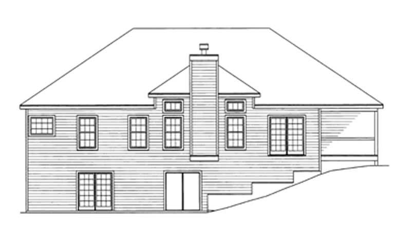 Home Plan Rear Elevation of this 4-Bedroom,3602 Sq Ft Plan -172-1008
