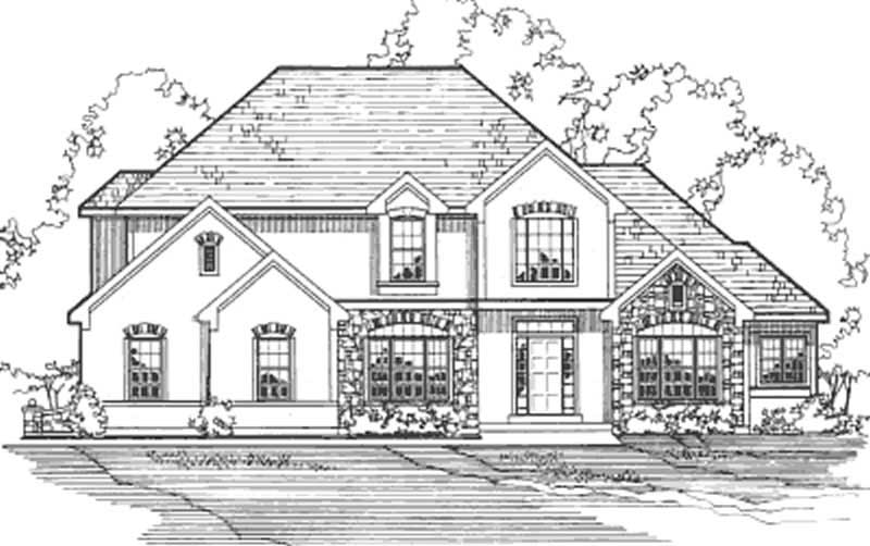 Front View of this 4-Bedroom, 2924 Sq Ft Plan - 172-1012