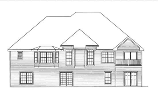 Home Plan Rear Elevation of this 4-Bedroom,1990 Sq Ft Plan -172-1014