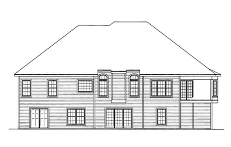 Home Plan Rear Elevation of this 3-Bedroom,2260 Sq Ft Plan -172-1017