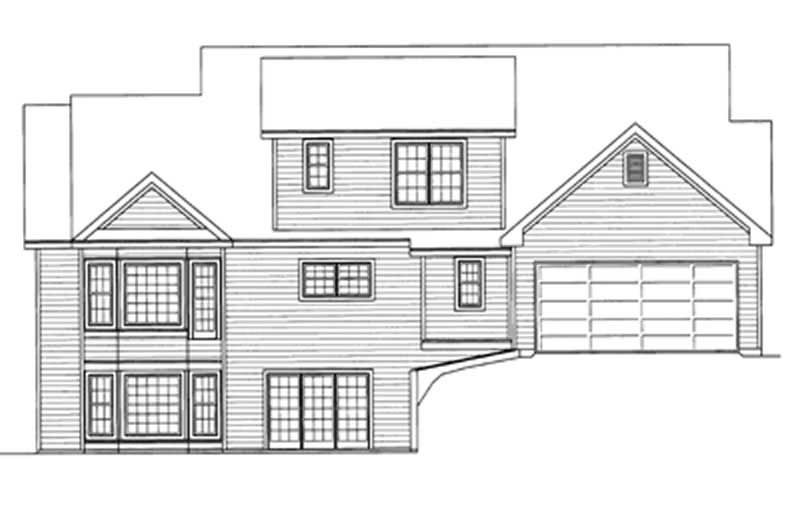 Home Plan Rear Elevation of this 3-Bedroom,2563 Sq Ft Plan -172-1018
