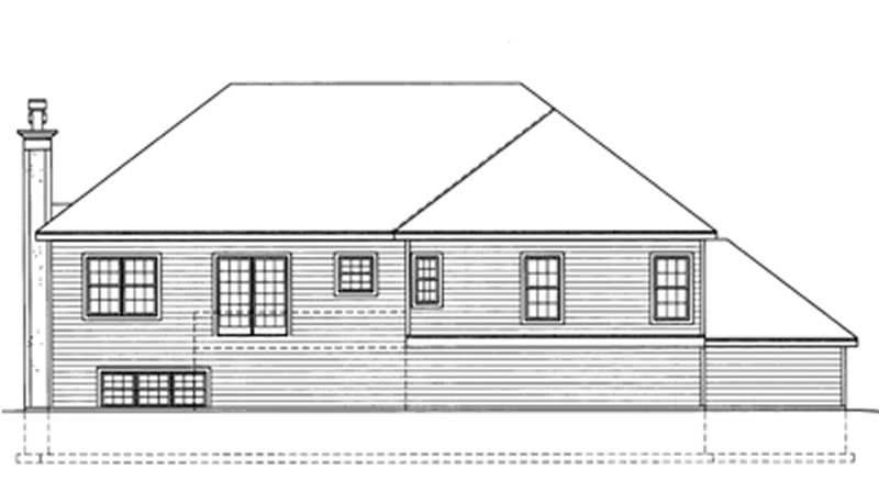 Home Plan Rear Elevation of this 3-Bedroom,1890 Sq Ft Plan -172-1022