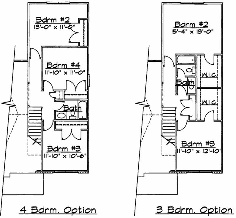 Floor Plan Second Story of Contemporary Plan #172-1027