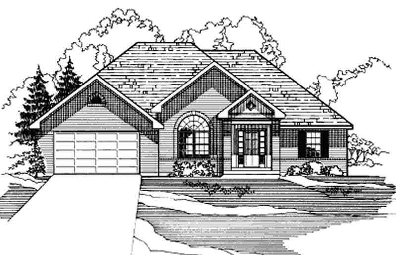 Front View of this 4-Bedroom, 1893 Sq Ft Plan - 172-1035