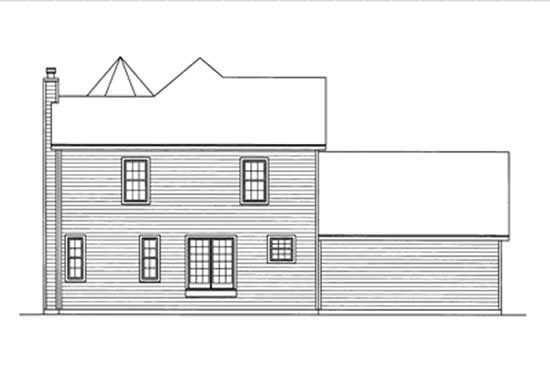 Home Plan Rear Elevation of this 3-Bedroom,2813 Sq Ft Plan -172-1038