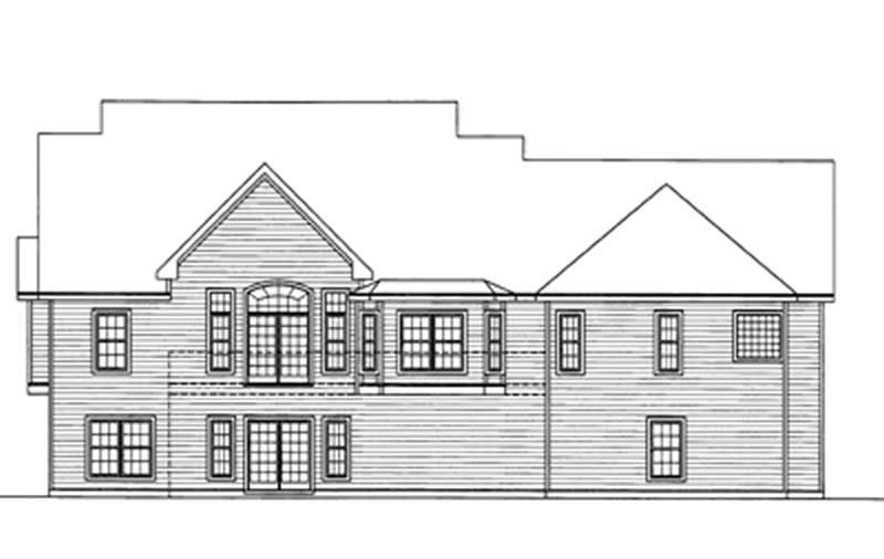 Home Plan Rear Elevation of this 3-Bedroom,2144 Sq Ft Plan -172-1039