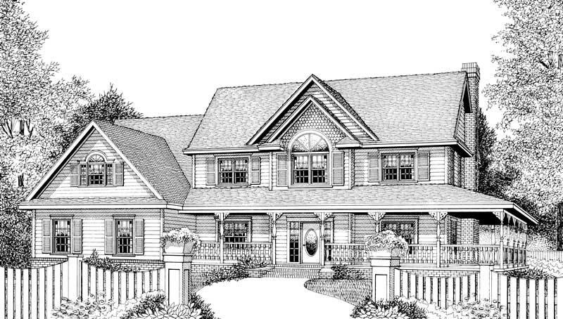 Home Plan Front Elevation of this 4-Bedroom,2989 Sq Ft Plan -173-1003