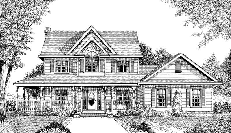 Home Plan Front Elevation of this 4-Bedroom,2457 Sq Ft Plan -173-1012