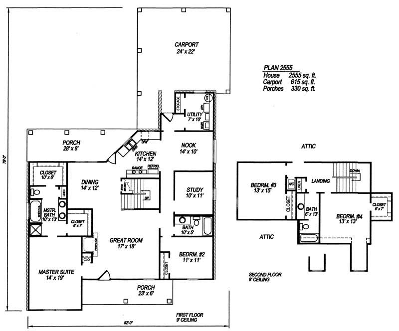 Floor Plan First Story of Cape Cod Plan #174-1005