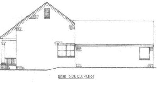 Home Plan Right Elevation of this 3-Bedroom,1878 Sq Ft Plan -174-1062