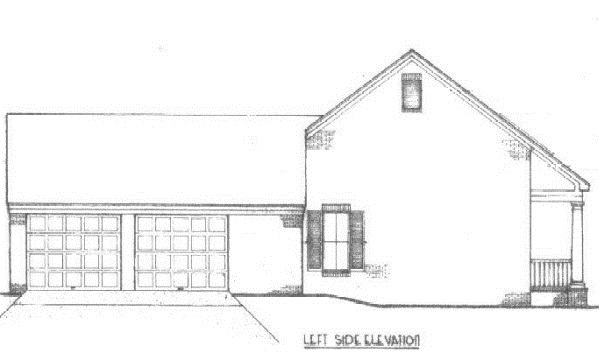 Home Plan Left Elevation of this 3-Bedroom,1878 Sq Ft Plan -174-1062