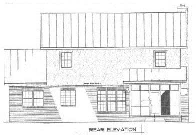 Home Plan Rear Elevation of this 3-Bedroom,1815 Sq Ft Plan -174-1085