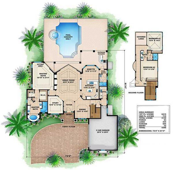 Floor Plan First Story of Cape Cod Plan #175-1017