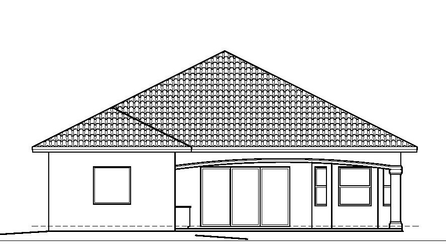 Home Plan Rear Elevation of this 4-Bedroom,2457 Sq Ft Plan -175-1074