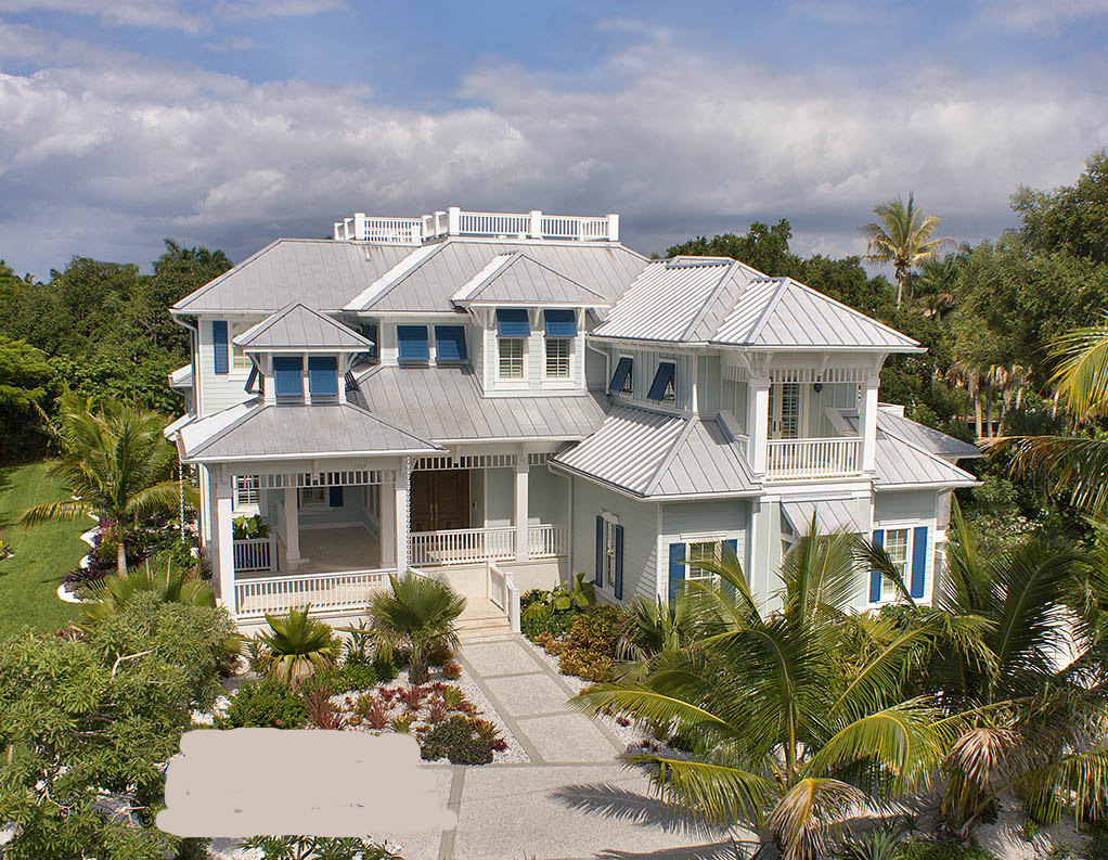 Front elevation of Florida Style home (ThePlanCollection: House Plan #175-1092)