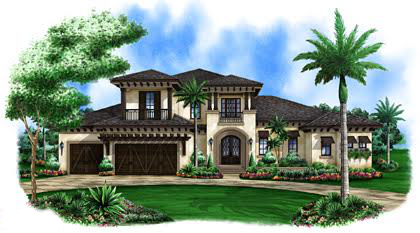 Front elevation of Coastal home (ThePlanCollection: House Plan #175-1114)