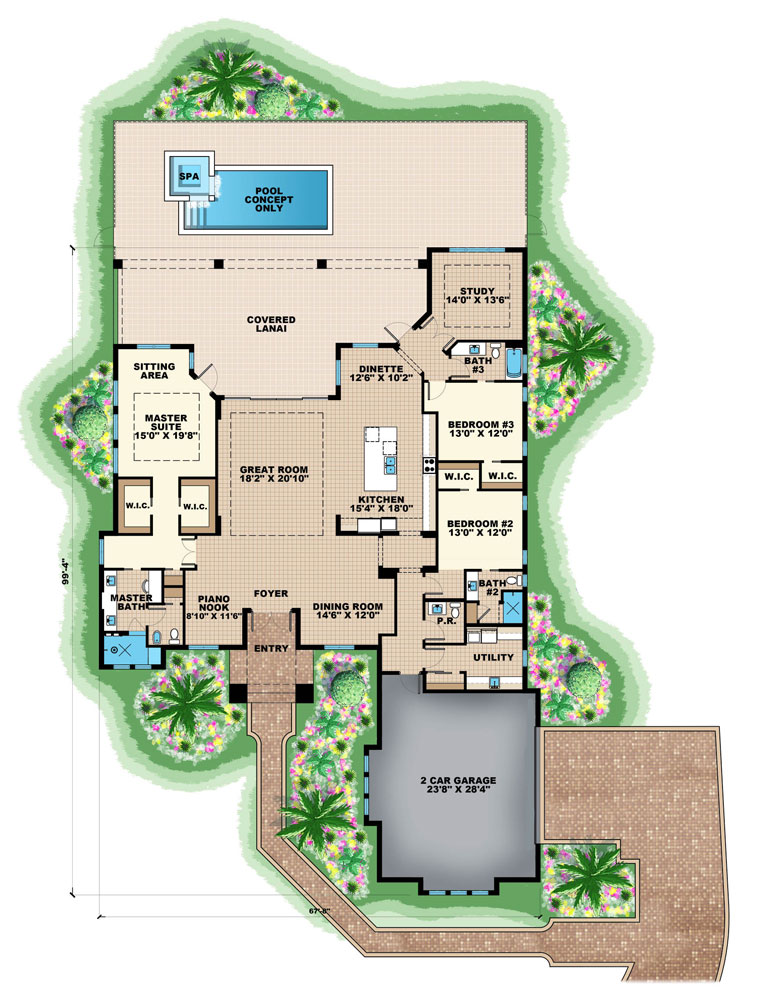 Floor Plan First Story of Transitional Plan #175-1121