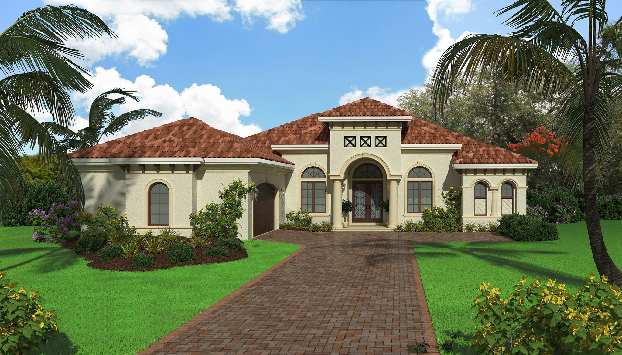 Mediterranean home (ThePlanCollection: Plan #175-1133)