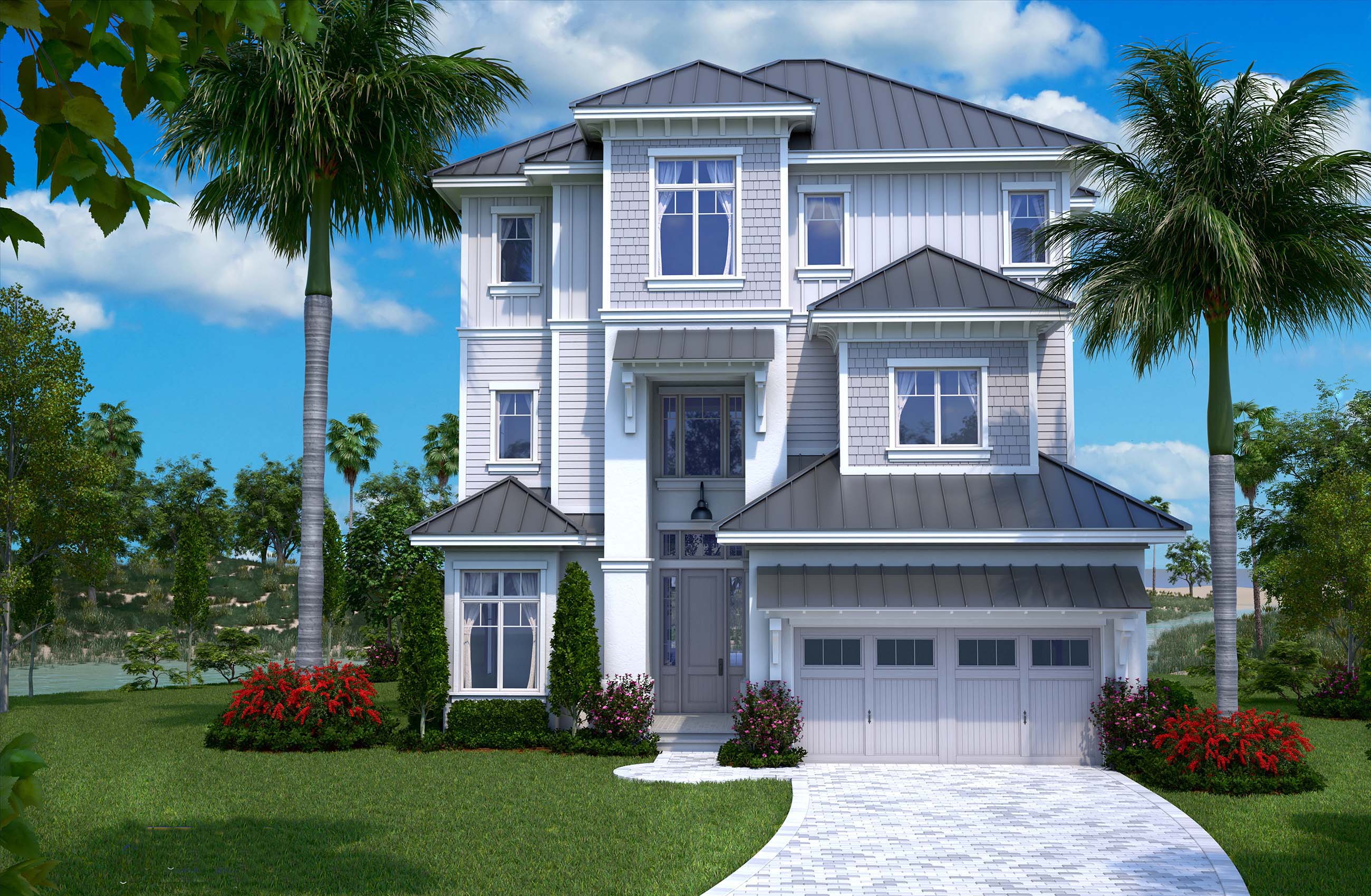 Traditional style home (ThePlanCollection: Plan #175-1137)
