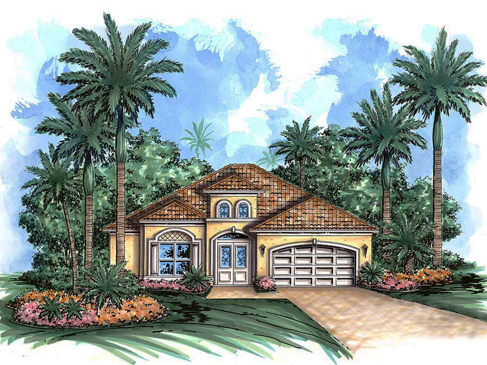 Front elevation of Cottage home (ThePlanCollection: House Plan #175-1204)