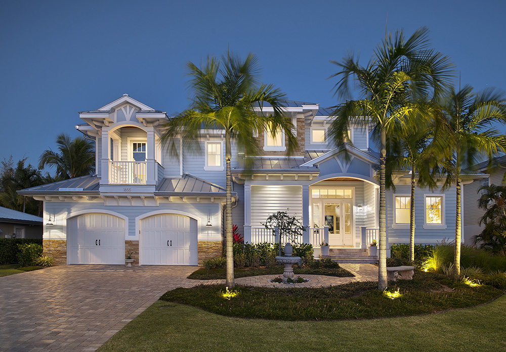 Front elevation of Coastal home (ThePlanCollection: House Plan #175-1226)