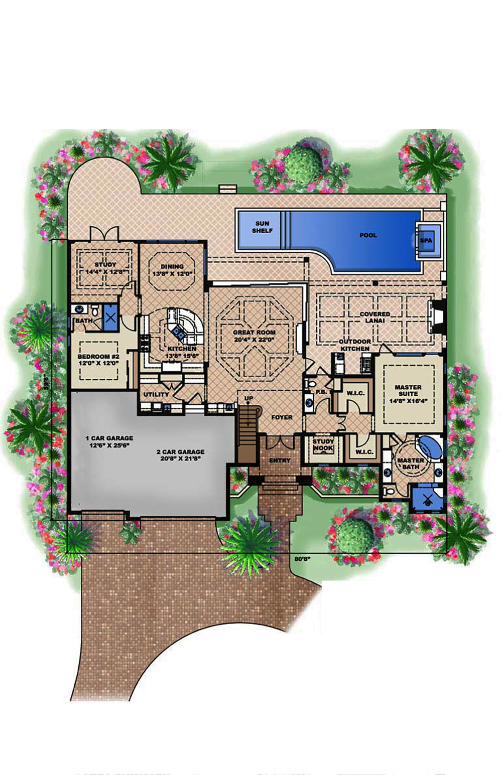 Floor Plan First Story of Coastal Plan #175-1227