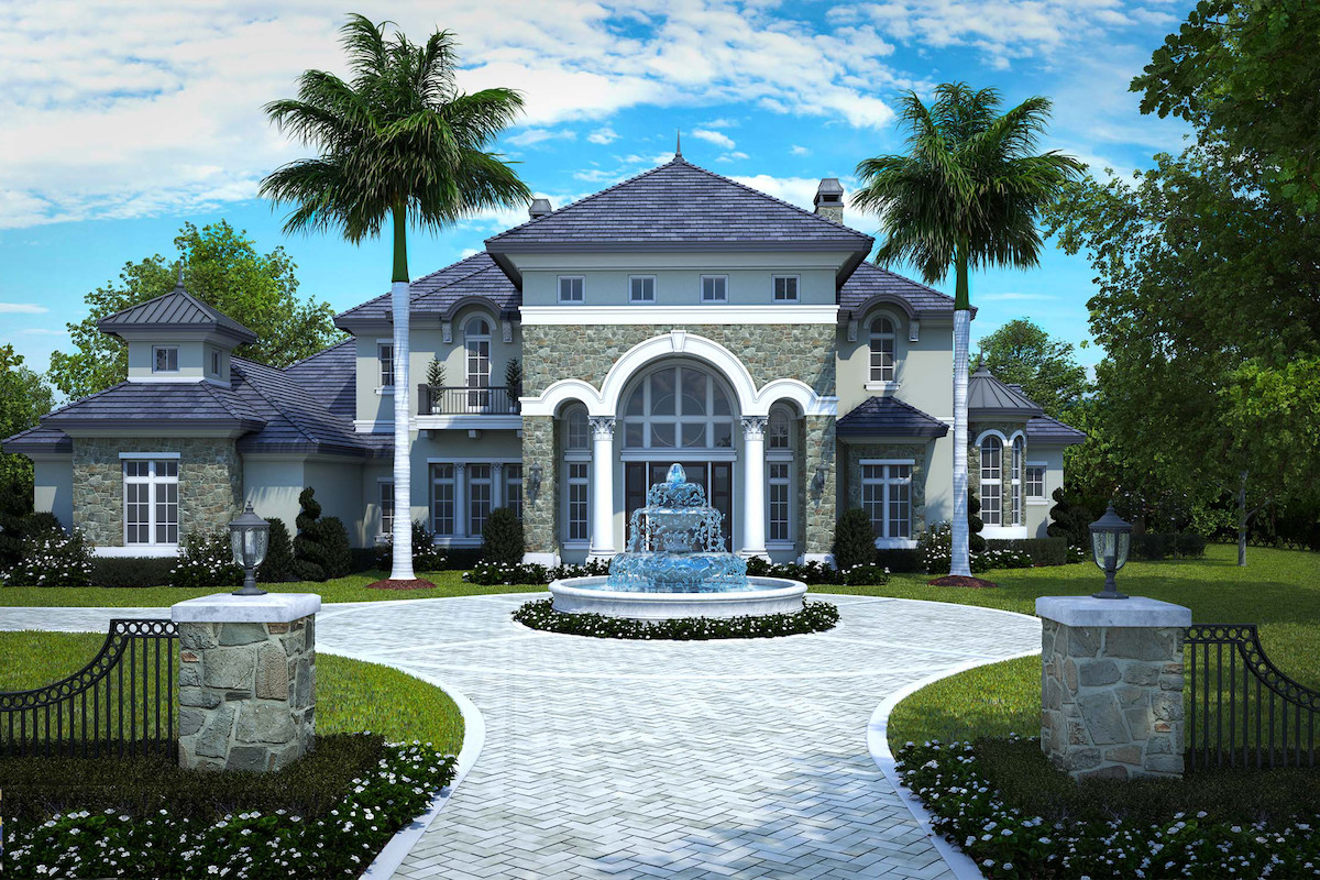 French Country home (ThePlanCollection: Plan #175-1254)