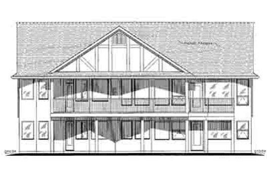 Home Plan Rear Elevation of this 3-Bedroom,1668 Sq Ft Plan -176-1007