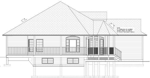 Home Plan Left Elevation of this 3-Bedroom,1506 Sq Ft Plan -177-1000