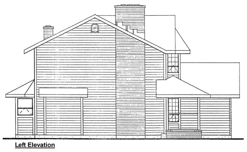 Home Plan Left Elevation of this 3-Bedroom,2175 Sq Ft Plan -177-1014