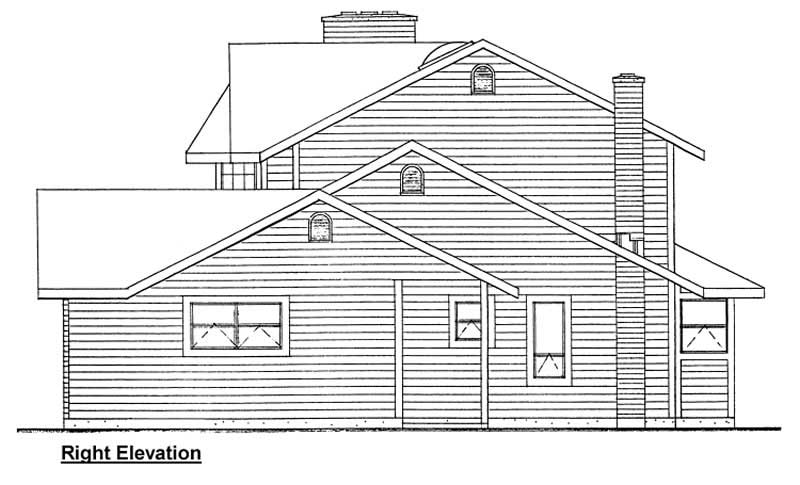 Home Plan Right Elevation of this 3-Bedroom,2175 Sq Ft Plan -177-1014