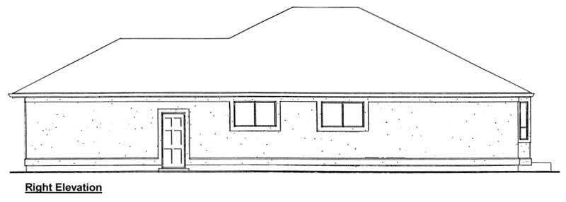 Home Plan Right Elevation of this 3-Bedroom,1833 Sq Ft Plan -177-1025