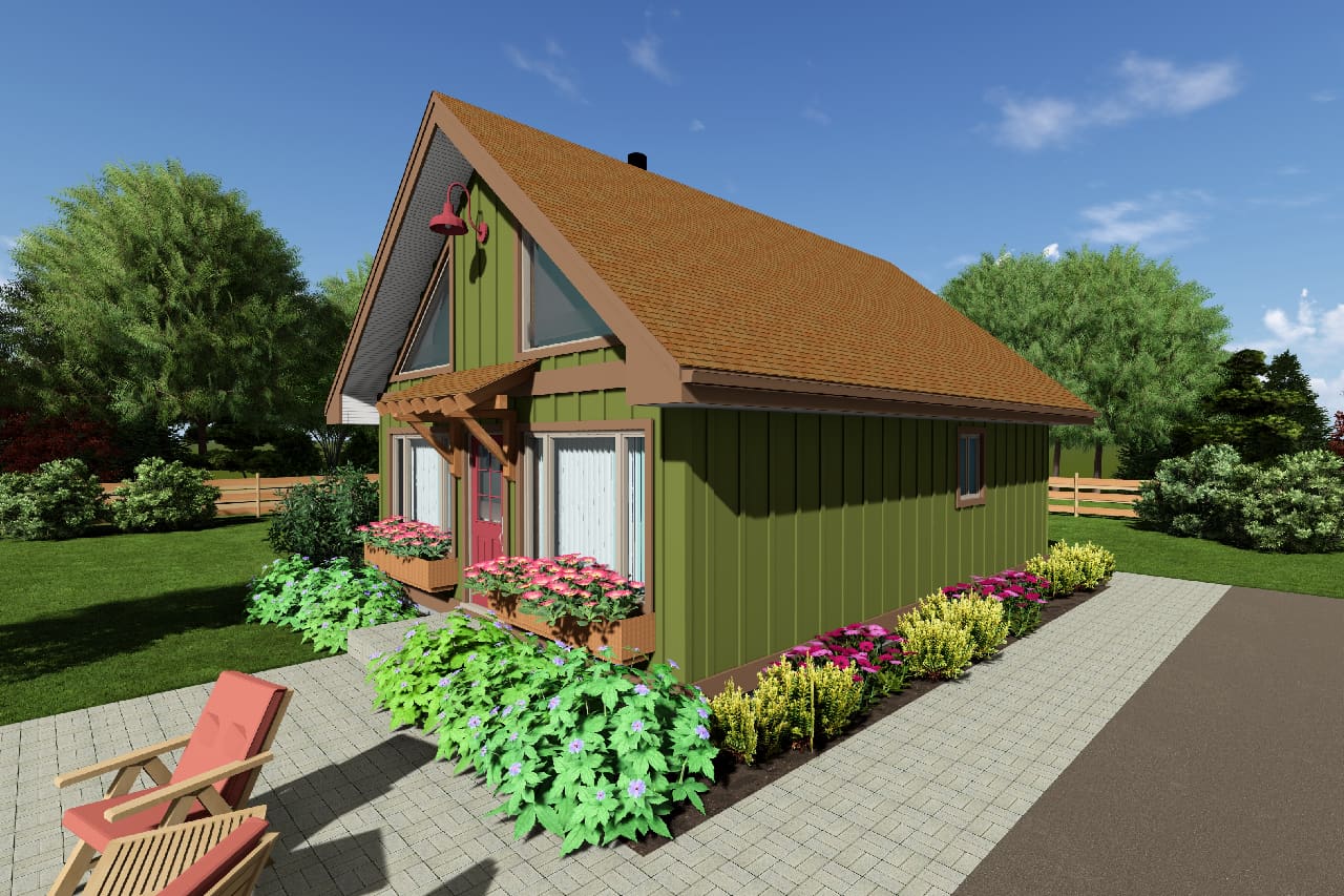 Small House Plans home (ThePlanCollection: Plan #177-1027)