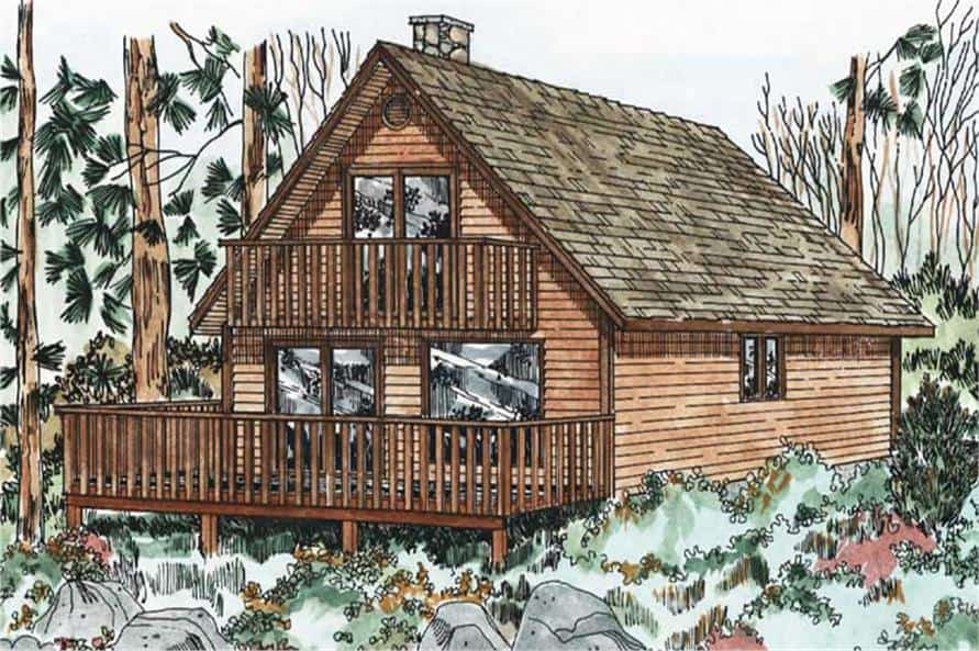 Right Side View of this 2-Bedroom, 1362 Sq Ft Plan - 177-1030