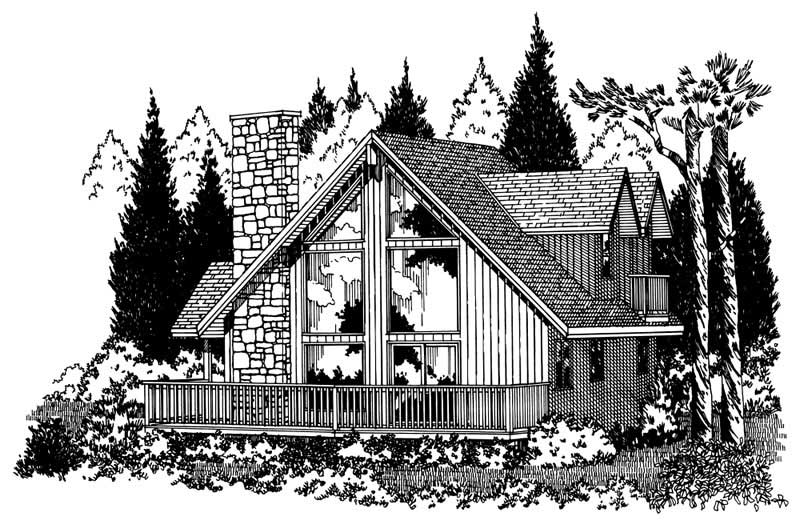 Home Plan Front Elevation of this 2-Bedroom,1677 Sq Ft Plan -177-1032