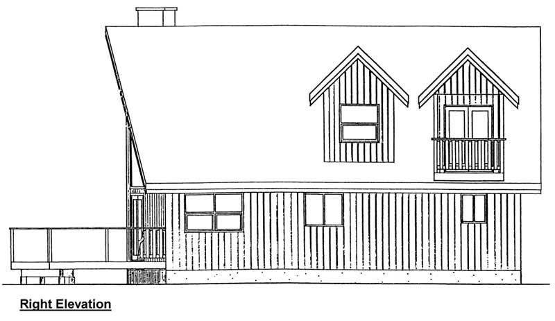 Home Plan Right Elevation of this 2-Bedroom,1677 Sq Ft Plan -177-1032