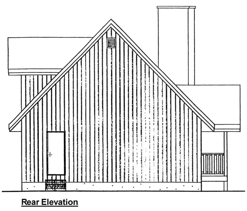 Home Plan Rear Elevation of this 2-Bedroom,1677 Sq Ft Plan -177-1032