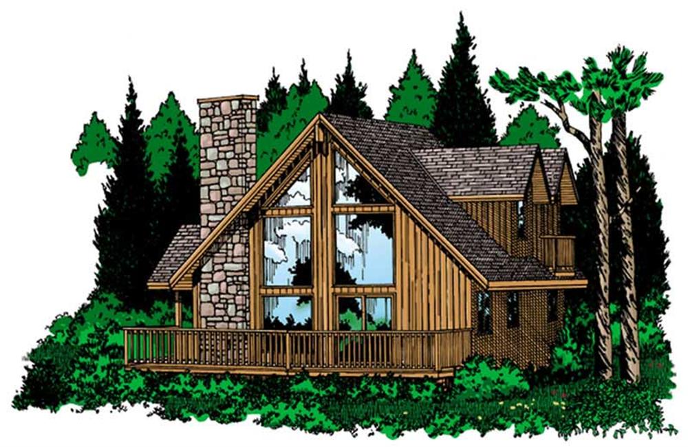 Side View of this 2-Bedroom, 1677 Sq Ft Plan - 177-1032
