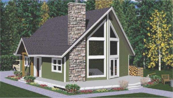 Right Side View of this 2-Bedroom, 1677 Sq Ft Plan - 177-1032