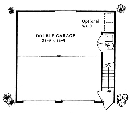 Floor Plan Garage of Garage w/Apartments Plan #177-1040