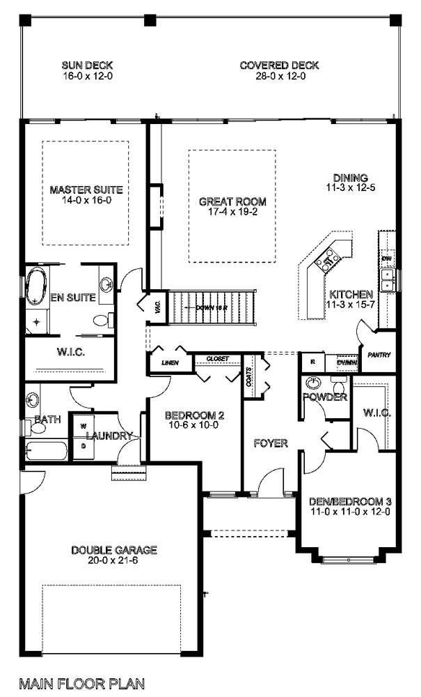 Floor Plan First Story of Mediterranean Plan #177-1041