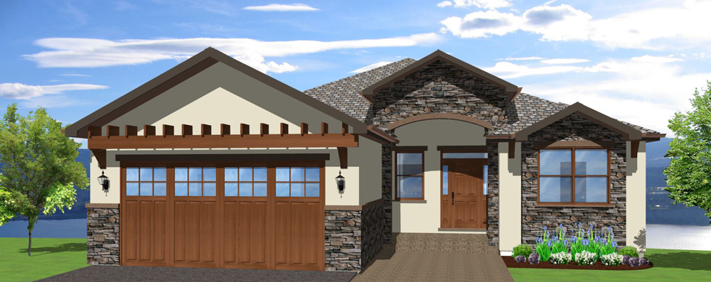 Front elevation of Mediterranean home (ThePlanCollection: House Plan #177-1041)