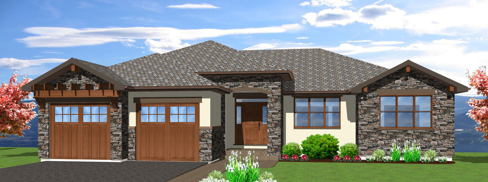 Front elevation of Mediterranean home (ThePlanCollection: House Plan #177-1042)