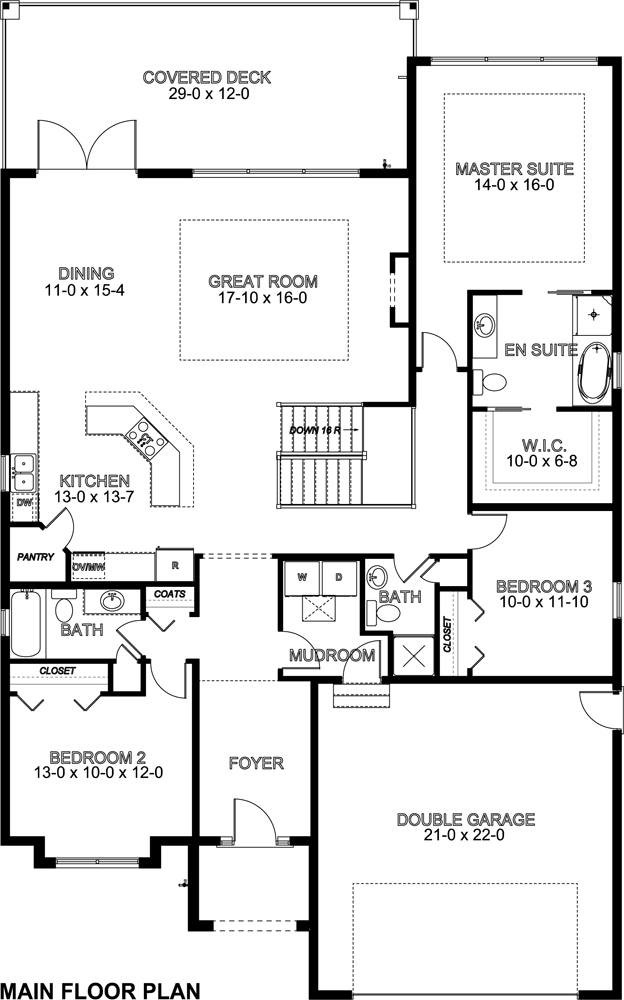 Floor Plan First Story of Mediterranean Plan #177-1043