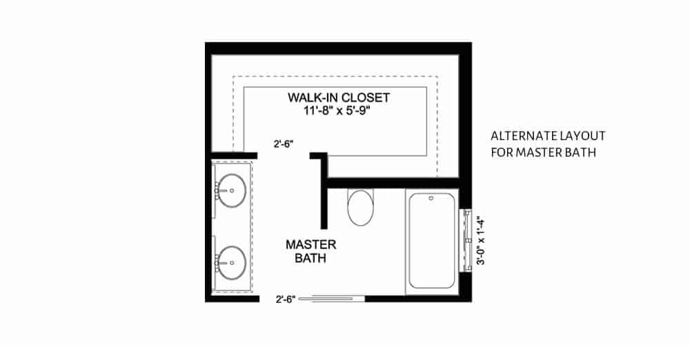 Floor Plan Main Level of Small House Plans #177-1045