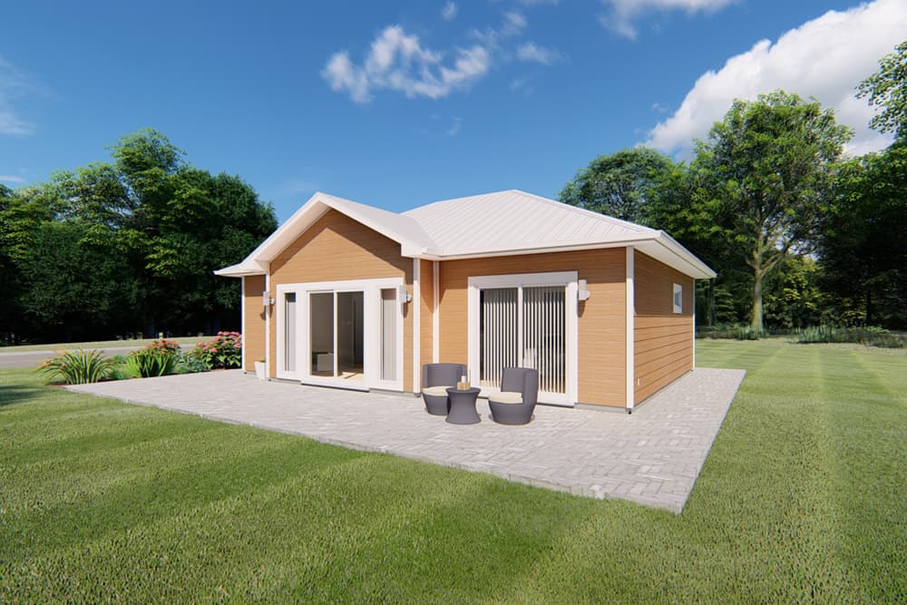 Right Side View of this 1-Bedroom, 796 Sq Ft Plan - 177-1045