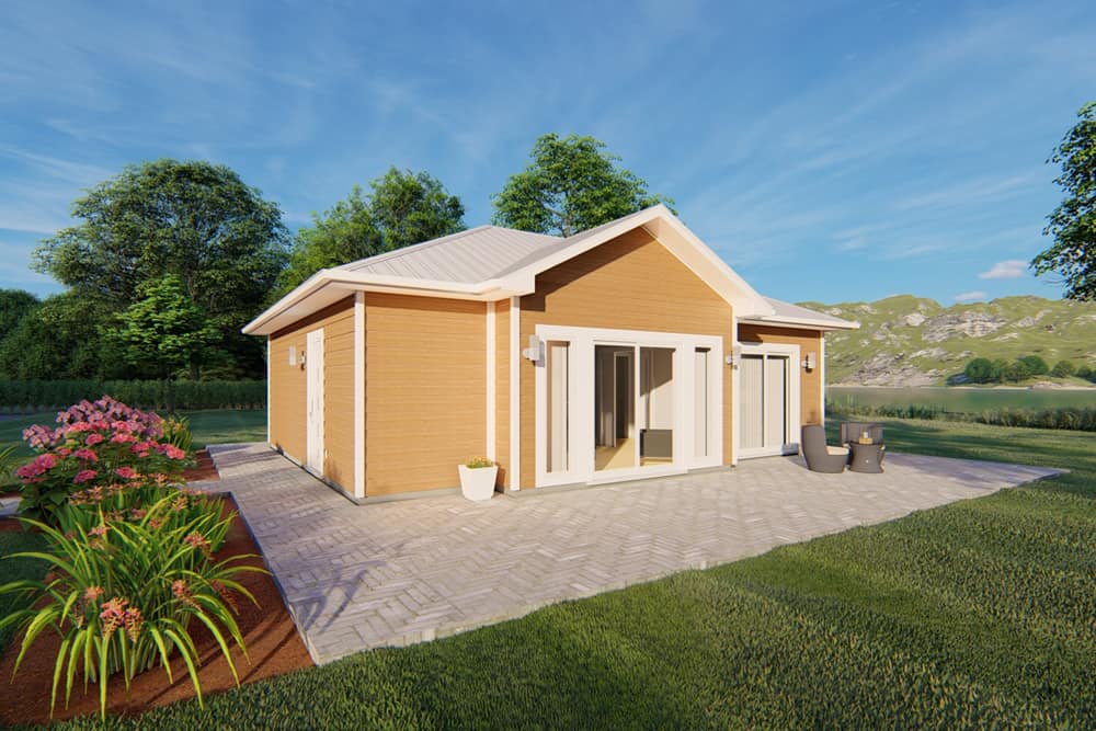 Tiny home (ThePlanCollection: Plan #177-1045)